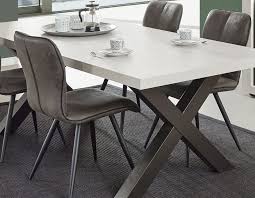 Chaise Salle A Manger Grise En Tissu Moderne Hcommehome
