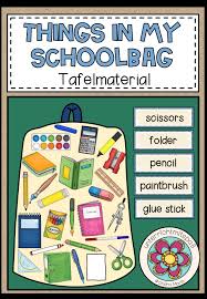Things In My Schoolbag Tafelmaterial School Things Unterrichtsmaterial Im Fach Englisch In 2020 Unterrichtsmaterial Vokabeln Lernen Englisch Vokabeln Lernen
