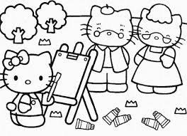 Free, printable coloring pages for adults that are not only fun but extremely relaxing. Drawing Hello Kitty 37083 Cartoons Printable Coloring Pages