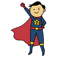 ヒーローの男性のフリーイラスト | フリーイラスト・クラシック（フリクラ）