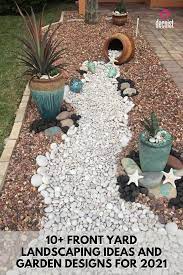 If your not sure where to 21 ideas to help you decide where rocks, stones and pebbles fit into an outdoor space. Front Yard Landscaping Ideas And Garden Designs For A Fresh Lawn In 2021 Rock Garden Design Low Maintenance Landscaping Front Yard Rock Garden Landscaping