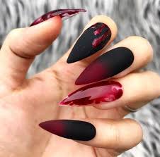 Black And Red Acrylic Nails Ideas Pin On Nail Art