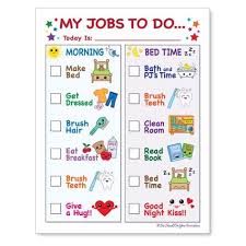 routine chore chart for morning and bedtime instant