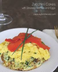 Asparagus and smoked salmon brunch tartmom's kitchen handbook. Zucchini Cakes With Smoked Salmon And Eggs Low Carb Recipe