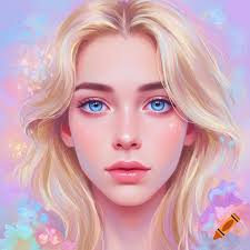 Detailed portrait of an androgynous opal queen with opal eyes and white  hair in HD digital art