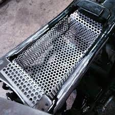 Fabricated A Custom Perforated Metal Battery Box For A Customer This Fine Sunday Cafe Bike Cafe Racer Build Cafe Racer