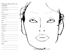 Blank Mac Face Charts Makeup Anarchist Makeup Estetica
