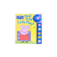 Peppa Pig Ding Dong Let S Play Doorbell Sound Book Board Book Sound Book Kids Playing Peppa Pig