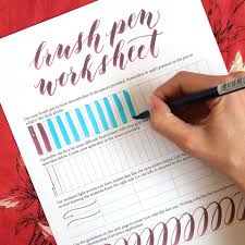 Hand lettering practice sheets pdfshow details . Free Basic Brush Pen Calligraphy Worksheet The Postman S Knock