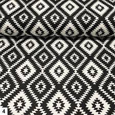 Black And White Upholstery Fabrics Waterproof Cotton Canvas Etsy Aztec Fabric Tribal Fabric Fabric Decor
