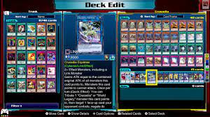 I'll be honest, the new rules did offend me a little bit at first, since they nerfed the former strategy i was so proud of with the mermail archetype. Yu Gi Oh Legacy Of The Duelist Link Evolution Crusadia Deck Profile Deck Recipe Youtube