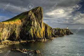 Hiking to the neist point lighthouse. Neist Point Lighthouse An Cliffs Isle Of Skye Scotland Stock Photo Picture And Royalty Free Image Image 60359717