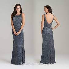 2020 Abiye Elbise Modelleri Gri Uzun Kolsuz Sirt Dekolteli Elbise Modelleri Elbise The Dress