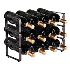 Drilling the hole for the wine bottle. Metal Countertop Or Cabinet Wine Bottle Holder Black Hold 10 Bottles Lilys Home 2 Tier Stackable Wine Rack Table Top Wine Storage And Stand Wine Racks Cabinets Kitchen Dining Olharcidadao Com Br