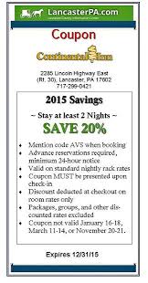 Bird In Hand Family Restaurant Coupon Continental Inn Lancaster Pa Hotel Lancaster Pa Lancaster Coupons