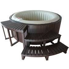 Habillage Composite Pour Spa Gonflable 4 Places Spa Gonflable Baignoire En Plein Air Jacuzzi Exterieur Gonflable