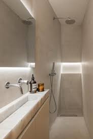 a narrow space was used to create this small bathroom in 2021 narrow bathroom bathroom interior long narrow bathroom