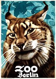 Zoo Berlin 1925 Hohlwein Vintage Posters Cat Posters