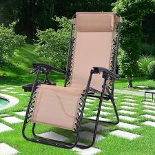 Outdoor Folding Zero Gravity Reclining Lounge Chair Lounge Chair Outdoor Outdoor Chairs Zero Gravity Chair