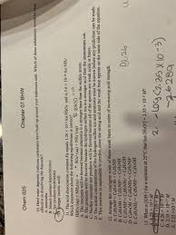 solved: chem 025 chapter 07 bhw 10