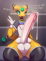 Rule 34 - Ampharos Anthro Balls Big Balls Big Cock Big Dick Big Penis Black  Sclera Bodily Fluids Bow Tie Clothed Clothing Cock Cum Cum String Dialogue  Dick English Text Erection Femboy