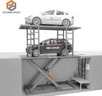 Double Platform Underground Hidden Scissor Car Lift