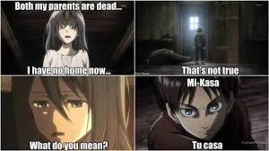 Shingeki No Kyojin Attack On Titan Photo Mikasa Attack On Titan Meme Attack On Titan Attack On Titan Funny