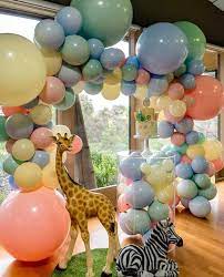 Jungle Safari Baby Shower Cutestbabyshowers Com Baby Shower Balloon Decorations Birthday Balloon Decorations Baby Birthday Balloon