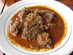 Kalau biaanya saya berbagi olahan daging kambing khas daerah jawa, sekarang kita intip cicipi hasil olahan daerah sumatera khususnya padang, disana ada. Gulai Wikipedia