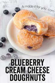 Blueberry Cream Cheese Doughnuts Ai Made It For You Recipe Berries Recipes Doughnut Recipe Easy Homemade Recipes