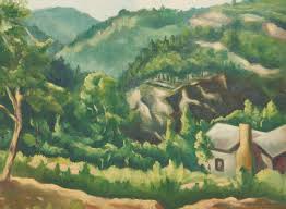George Cress O/B Landscape, Tallulah Falls Gorge, GA, 1939 sold at auction 
