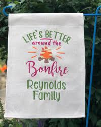 Garden Flag Personalized Garden Flag Embroidered Flag Etsy In 2020 Personalized Garden Flag Custom Garden Flags Garden Flags