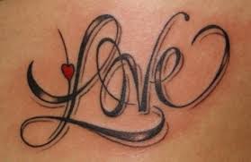 Love Lettering Tattoo Tattoo Lettering Love Symbol Tattoos Tattoo Fonts