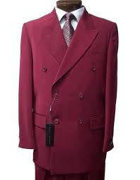 Today's versions are slimmer all over. 2 Piece Men S Sharp Double Breasted Dress Suit Burgundy Maroon Wine Color Suits Maroon Suit Suits Double Breasted
