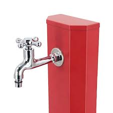 Installing a hose bibb, adapter, connector, spigot, or shutoff, you can rely. Jm Outdoor Garden Hose Bib Extender Stanchion Steel Diy Spigot Post Heavy Duty Iron Stand Reel Shower Fountain With 3 4 Brass Faucet Tap Quick Connect End Red Buy Online In Fiji At