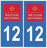 Toujours au courant des promotions, campagnes et heures d'ouverture ! Autocollant Plaque Auto Immatriculation Aveyron Departement 12 Ebay