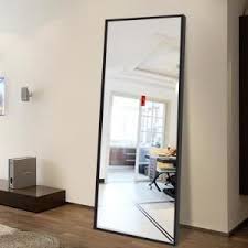 Neu Type Modern Rectangular Large Floor Full Length Mirror With Stand Jj00506aafn The Home Depot In 2020 Full Length Floor Mirror Floor Mirror Contemporary Full Length Mirrors