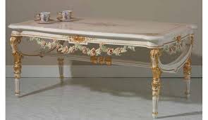 Hand painted round accent table. Extravagant Pastel Floral Center Table From Our European Hand Paint