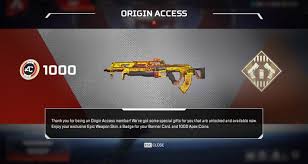 · once in the store tab press rb again . Apex Legends Como Obtener Gratis El Pack De Origin Access Que Incluye 1000 Monedas Y Un Skin Epico Para La Flatline Pc Master Race Latinoamerica