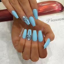Line Up Blue Nails Quinceanera Nails Blue Acrylic Nails
