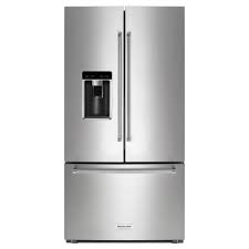 Top appliance brands at lowe's, we carry a variety of the best kitchen appliances from brands, like whirlpool ®, ge, samsung and kitchenaid appliances. Kitchenaid 23 8 Cu Ft Counter Depth French Door Refrigerator With Platinum Interior Preserva Food Care System In Printshield Finish Costco