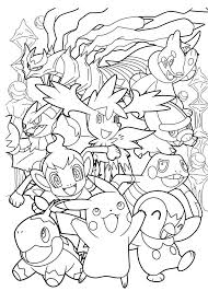 From ash ketchum to pikachu to the team rocket, fill these. Pokemon Group Coloring Pages Coloring Home