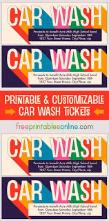 Printable Car Wash Tickets Free Printables Online Car Wash Car Wash Fundraiser Car Wash Coupons