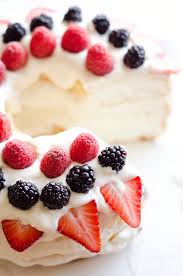 This is a low fat version of a bon appetit recipe that also included cream cheese, but not. Light Berry Angel Food Cake 15 Minute Dessert