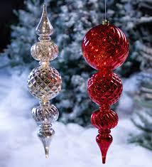 This christmas we need to end a debate! Indoor Outdoor Shatterproof Holiday Lighted Large Finial Hanging Ornament Finial Silver Plowhearth