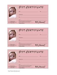 Some of these gift certificate templates open in microsoft word or another word processing program, while others can be edited and printed from start to finish right from your browser. Baby Gift Certificate Template