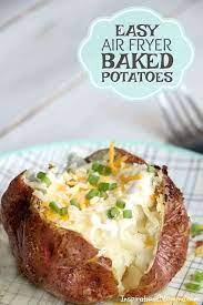 Easy Air Fryer Baked Potatoes Recipe Air Fryer Recipes Healthy Air Fryer Baked Potato Air Fryer Recipes Easy