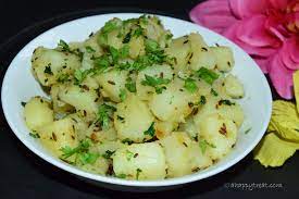 Potato Curry For Fasting Upvas Batata Bhaji A Happy Treat Recipe Potato Curry Potatoes Potato Recipes