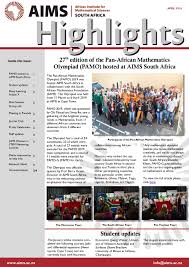 Aims South Africa Newsletter April 2019 Aims South Africa