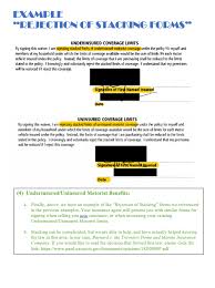 Stacked insurance does come with higher coverage limits so that you're better protected after an. Auto Policy Declaration Example Rejection Of Stacking Forms Snyder Law Group